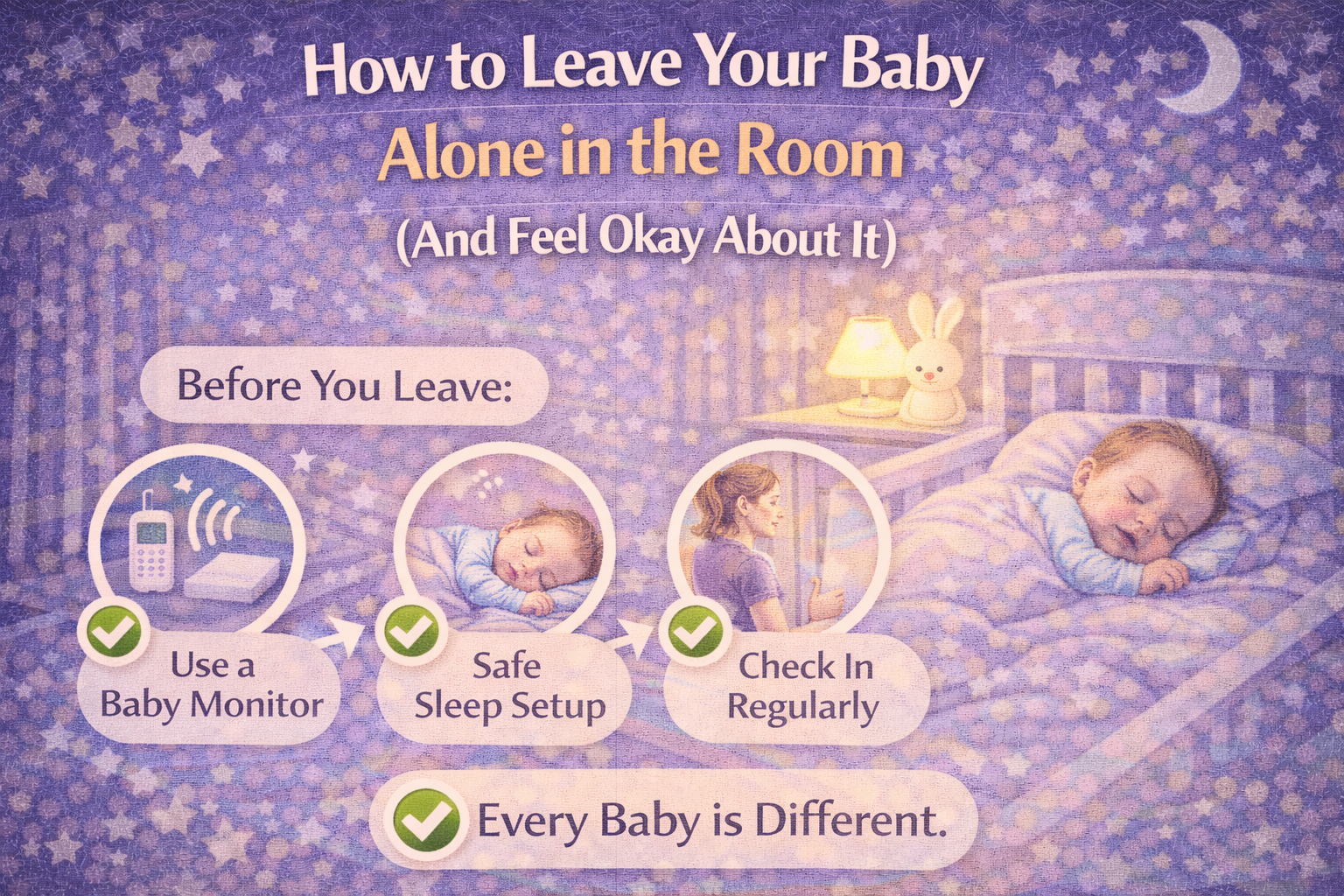 how to leave your baby alone in the room