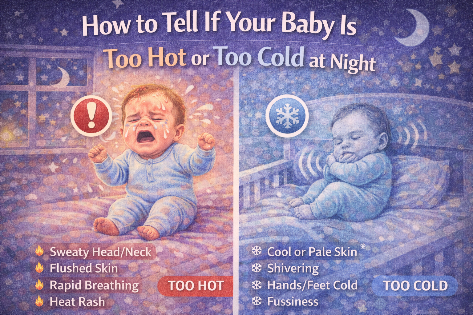 how to tell if your baby is too hot or too cold