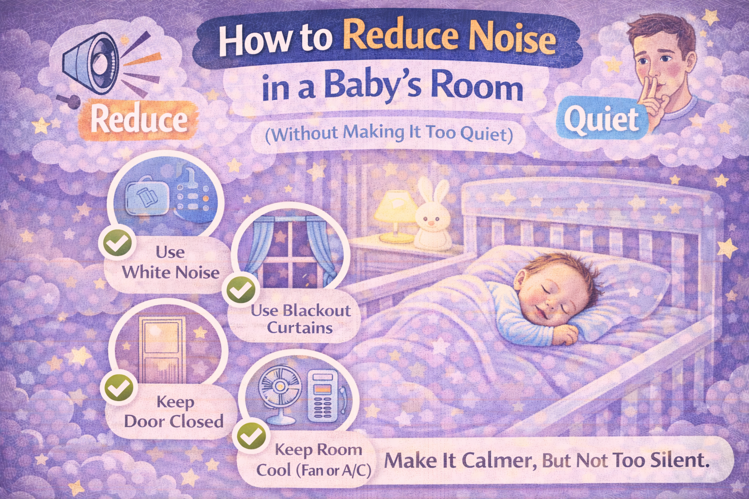 how to reduce noise in a baby’s room