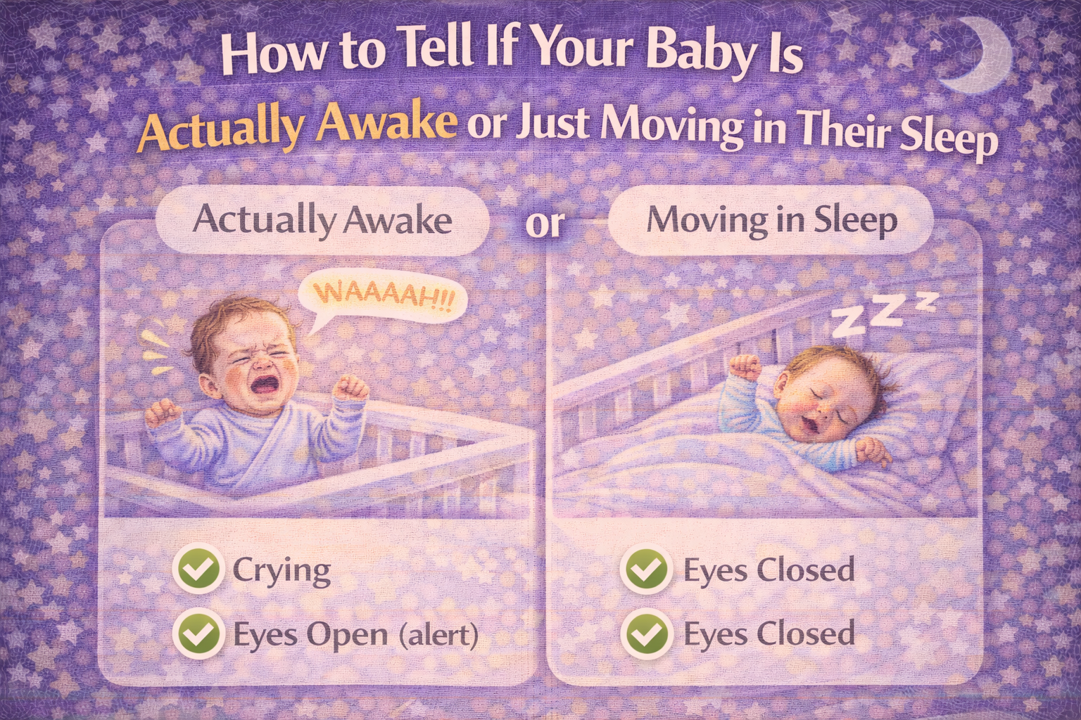 how to tell if your baby is actually awake