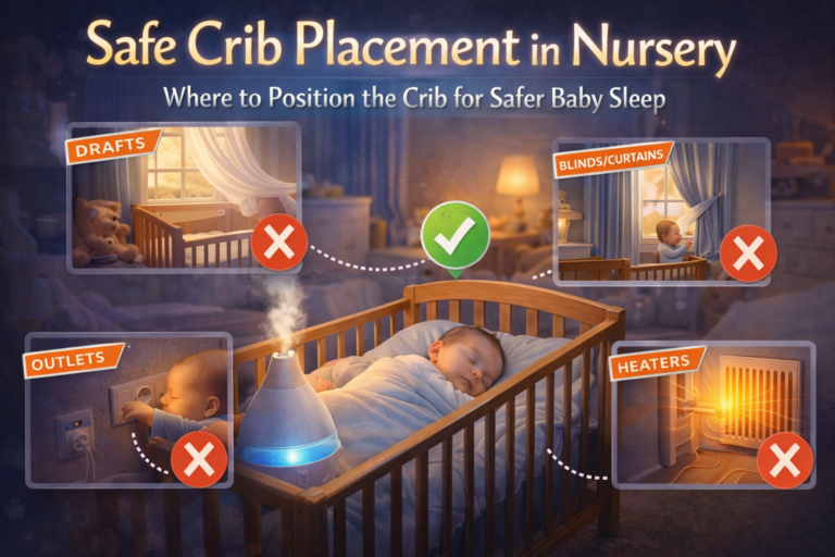 safe crib placement in nursery