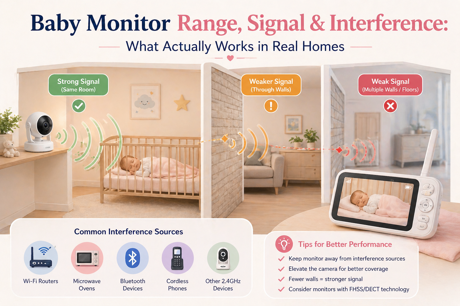 baby monitor range